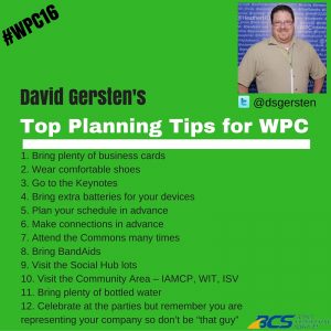 David's WPC planning tips